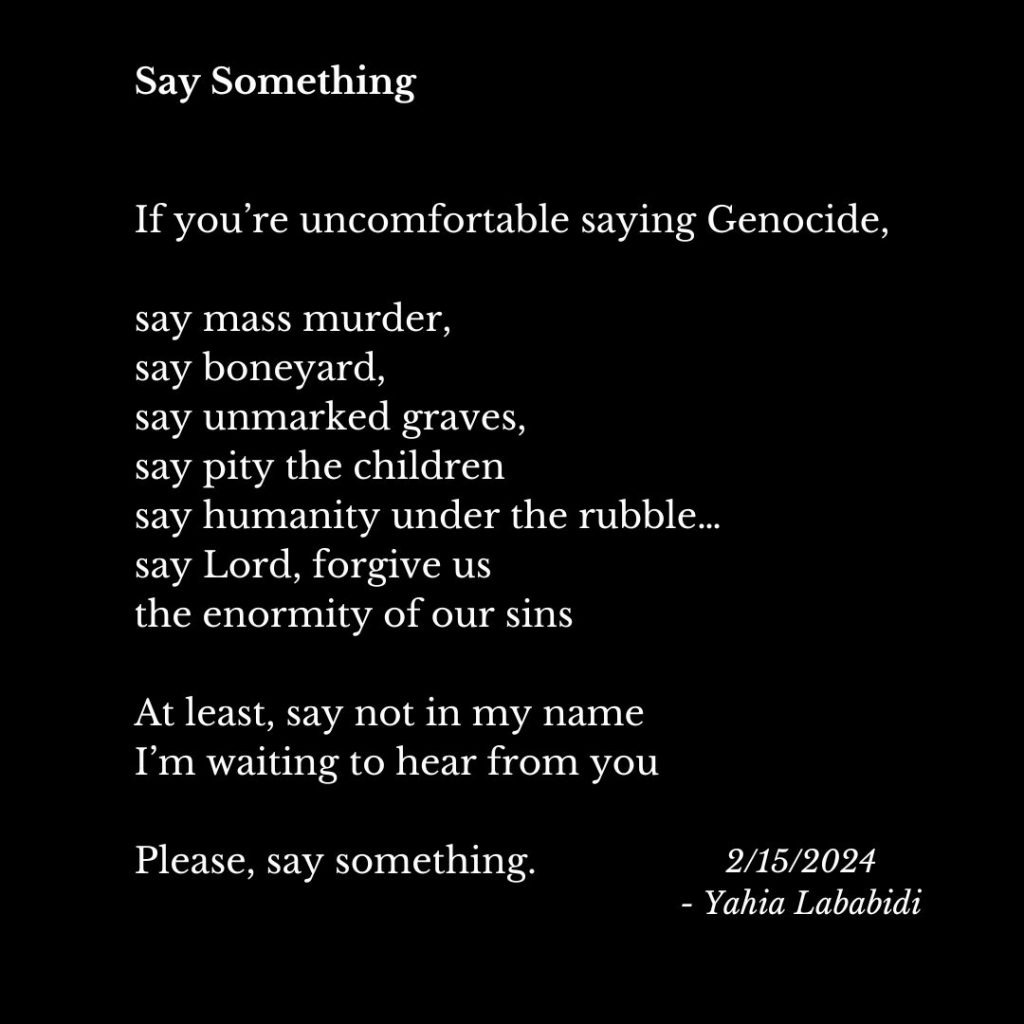 Say Something by Yahia Lababidi
